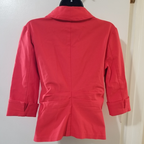 Joseph Ribkoff Orange Ruched Jacket Size 8 - Picture 3 of 11